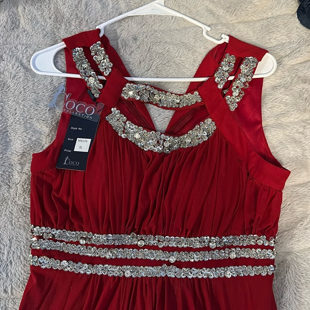 Coco collection- red prom- bridesmaids dress